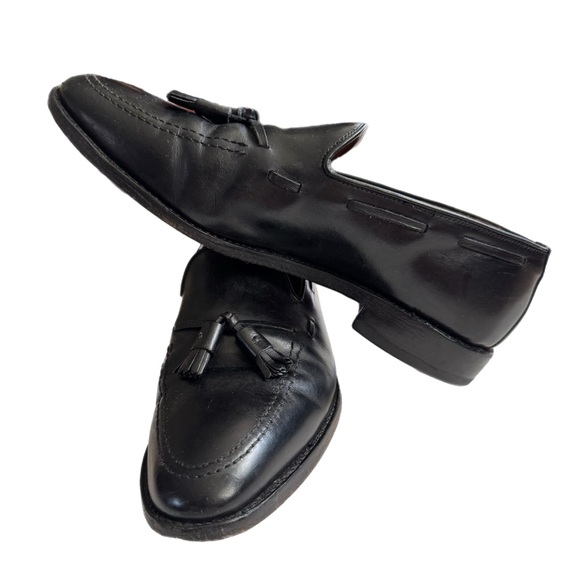 Allen Edmonds Grayson Black Leather Tassel Loafers Dress Shoes Size 10 READ main image 12